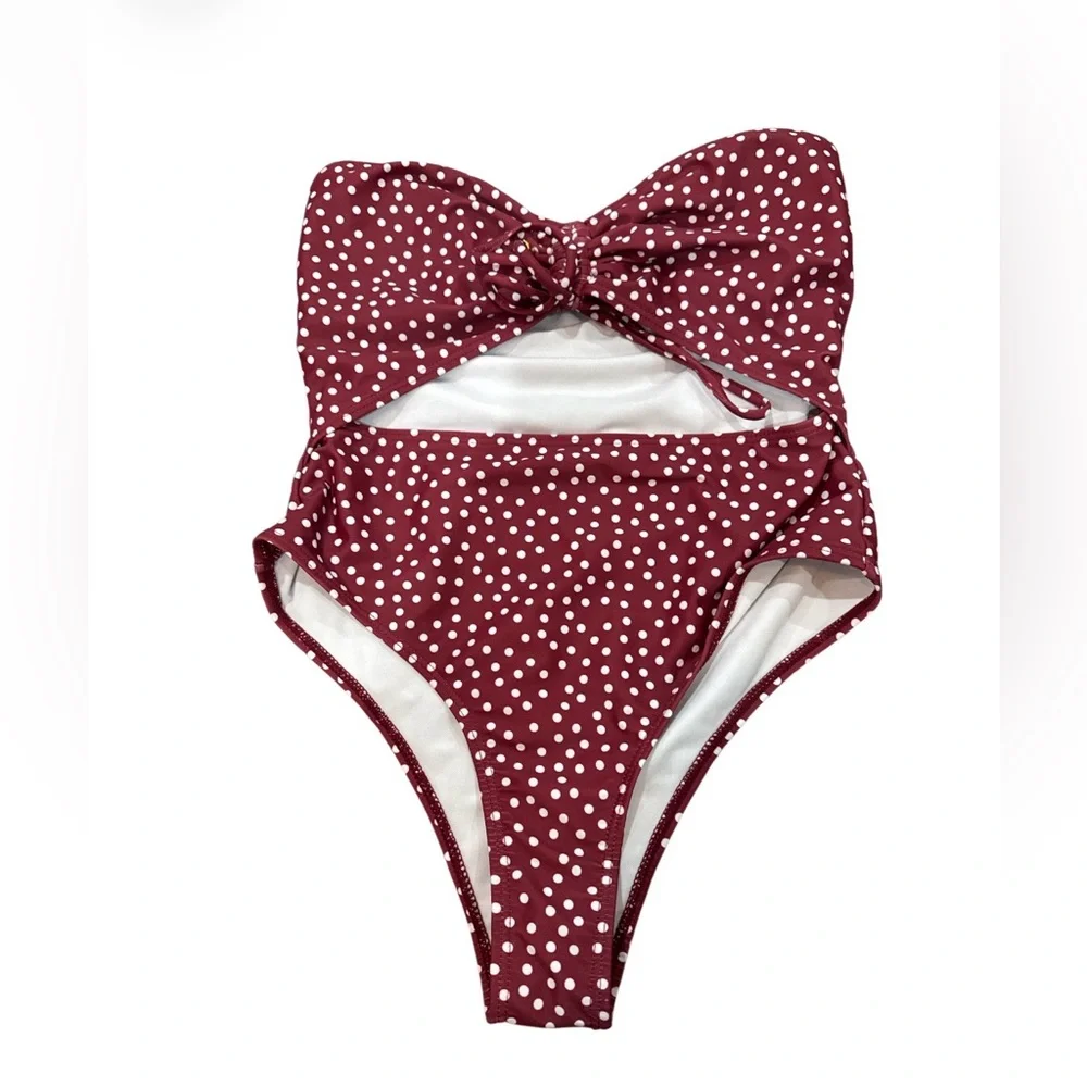 Women’s‎ Cut Out One Piece Poka Dot One Piece